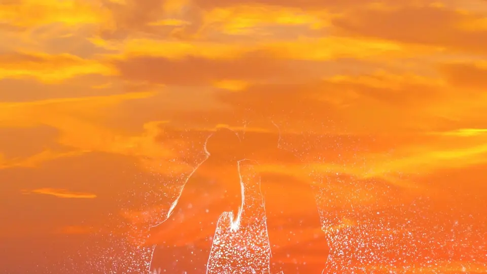 Sexkontakte: ein Paar als Silhouette vor orangefarbenem Himmel